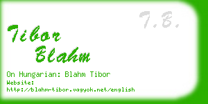 tibor blahm business card